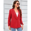 Coolmee Women's Long Sleeve Blazer Open Front Cardigan Jacket Work Office Blazer - 4 of 4