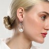 SOHI Women's Metallic Silver The Hanging Drop Earrings - 4 of 4