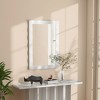 Tangkula 42" x 28" Farmhouse Wall Mirror w/Solid Wood Frame Rubber Wood Rustic Style - 2 of 4
