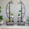 Slickblue 1 or 2pcs Half-Moon Plant Stand, 6-Layer Multi-Tier Rack, Flower Pot Shelf, Modern, Black, 19.8x11.8x64.96in - 2 of 4