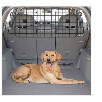 MPM Dog Car Barrier, Adjustable Large Universal-Fit Heavy-Duty Wire Mesh Dog Guard, Travel Car Accessories, for SUVs, Van, Vehicles, Truck Cargo Area