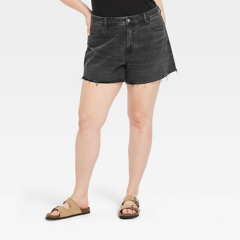 Women's High-rise Utility Shorts - Universal Thread™ Black 0 : Target