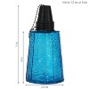 Sunnydaze Outdoor Refillable Glass Tabletop Torches with Long-Lasting Fiberglass Wicks - Blue, Orange, and Green - 3pc - 3 of 4