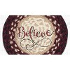 Earth Rugs Believe Printed Round Trivet 10"x10" Heat-Resistant Kitchen Accessory - 2 of 3