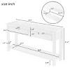 Luxurious Acacia Wood Veneer Console Table, Entryway Table With 2 Drawers And 1 Shelf,  Console Table Contemporary, Modern Sofa Table-Cuddlewood - 4 of 4