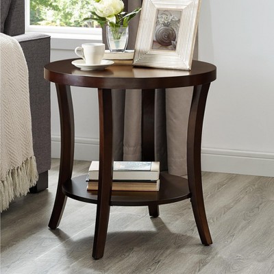 Perth Contemporary Oval Shelf End Table