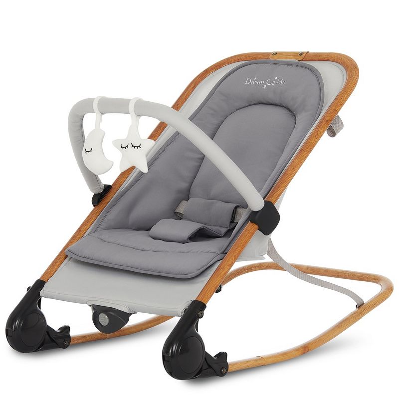 Dream On Me Rock With Me 2-In-1 Rocker And Stationary Seat, Compact Portable Infant Rocker with Removable Toy Bar Rocking Chair, 3 of 18