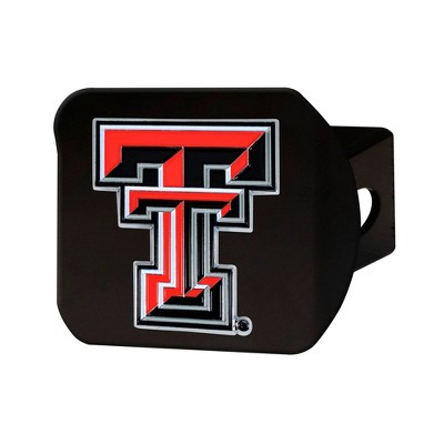  NCAA Texas Tech Red Raiders University Metal Emblem Hitch Cover - Black 