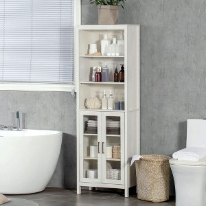 Resenkos Bathroom Cabinet, Narrow Storage Unit, Floor Cabinet for Bathroom, Living Room, Entryway, Kitchen, White - 1 of 4