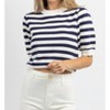 Women's CECI STRIPED KNIT TOP - SUNDAYUP - 3 of 4