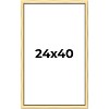 PosterPalooza | Simple Gold Picture Frame - UV Acrylic, Foam Board Backing, Hanging Hardware - 2 of 4