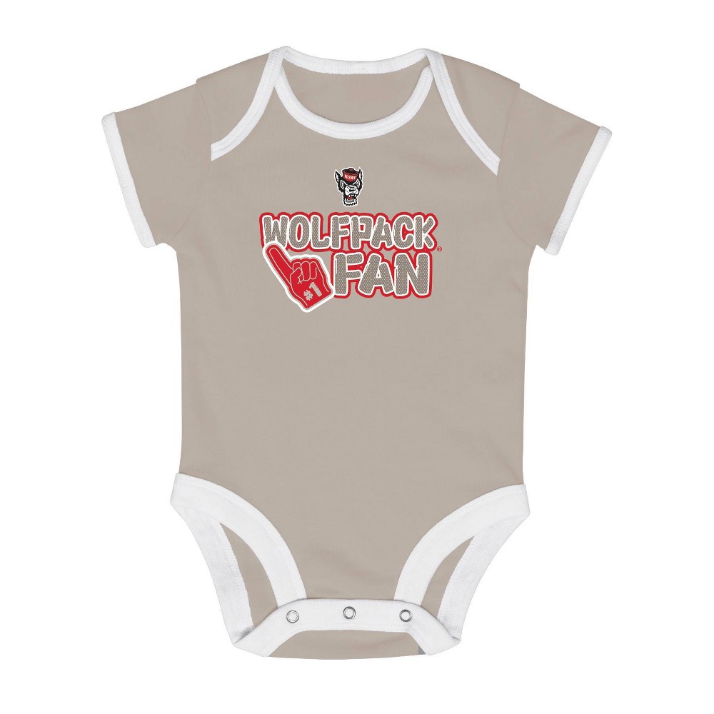 NCAA NC State Wolfpack Infant 2pk Bodysuit - 3-6M