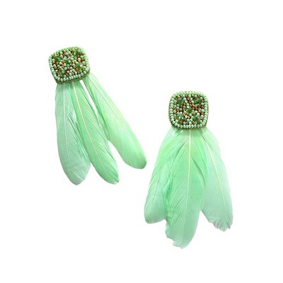 SOHI Women's Feather Drop Earrings
