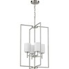 Progress Lighting, Replay Collection, 4-Light Foyer Pendant, Brushed Nickel, Etched Glass Shade - 3 of 4