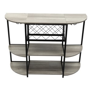 YIYIBYUS Wine Rack Table, Wine Bar Cabinet with Storage, Floor Bar Cabinet - 1 of 4