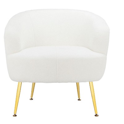 Ren Home Kara Accent Chair with Gold Legs