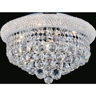 CWI Lighting Empire 5 Light Flush Mount With Chrome Finish
