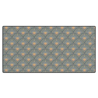 Iveta Abolina Fan Florals Green Desk Mat