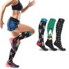 Extreme Fit Glow in the Dark Sport Compression Socks - Knee High Performance Socks - 3 Pair - 2 of 4