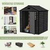 6x6 FT Outdoor Resin Storage Shed, All Weather Resistant PP Shed w/Air Vents & Window, Floor & Lockable Door - 4 of 4
