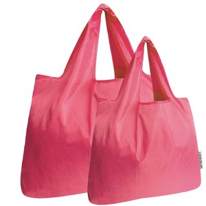Wrapables Large & Small Foldable Tote Nylon Reusable Grocery Bags, Set of 2 - 1 of 4