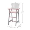 Olivia's Little World - Polka Dots Princess Baby Doll High Chair - Grey - 3 of 4