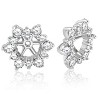 Pompeii3 7/8ct Diamond Earring Studs Jackets 14K White Gold (5.5-6mm) - 2 of 4