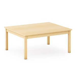 Guidecraft EdQ Toddler Table - Natural: Rectangle Wooden Activity table for Kids, 30"x36" | Toddler Desk for Playroom, Preschool, Daycare - 1 of 4