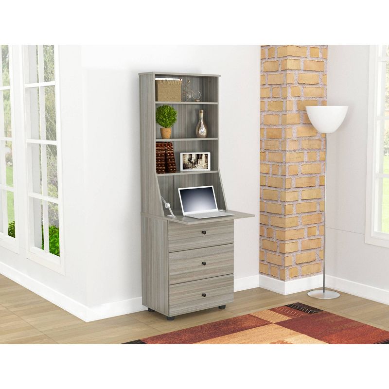 Computer Credenza Workcenter Gray - Inval, 3 of 11