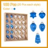 Unique Bargains Glass Decorative Hanging Tree Ornament Balls 1"-1.5" 100 Pcs - 3 of 4