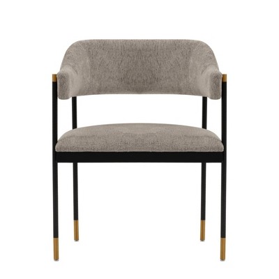 Lia Modern Boucle Upholstered Dining Armchair - Manhattan Comfort