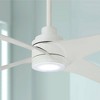 56" Minka Aire Modern Indoor Ceiling Fan with LED Light Remote Control Flat White for Living Room Kitchen Bedroom Family Dining - image 2 of 4