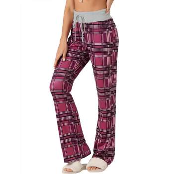 cheibear Women's Yoga Casual Trousers Wide Leg Lounge Pajamas Pants