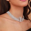 SOHI Women's Crystal Silver The Bijou Collar Necklace - 4 of 4