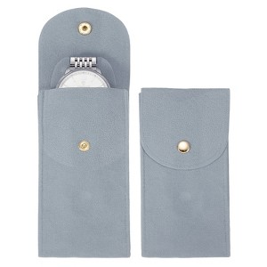 Unique Bargains Thick Velvet Watch Jewelry Storage Bags 5.1" x 2.8" 2 Pcs - 1 of 4