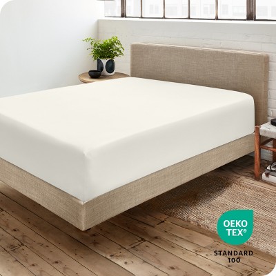 Twin XL Cream Deep Pocket Microfiber Fitted Sheet