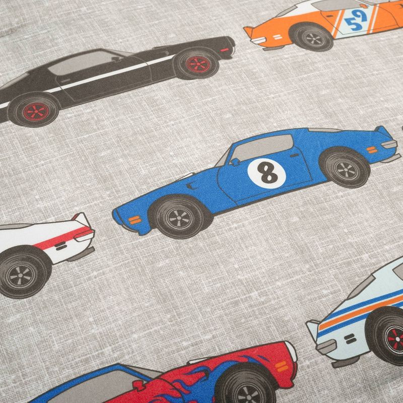 Kids' Race Cars Reversible Oversized with Printed Sheet Set Comforter - Lush Décor, 4 of 10