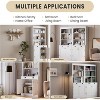 71" Tall Bookshelf and Bookcase with Drawer, Bookshelf with Door and 2 Drawers, Wood Bookshelves Storage Cabinets for Home, Office, Living Room - 4 of 4