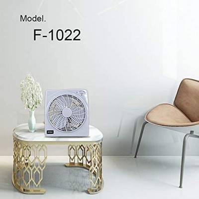 Optimus 10" White Plastic Two-Speed Floor Fan