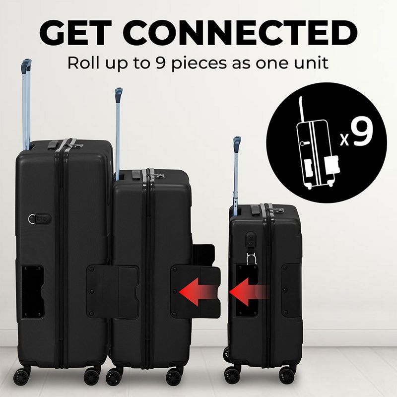 TACH V3 Connectable Hardside Suitcase Luggage Bags w/ Spinner Wheels, 5 of 8