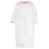 Gerber Baby Girls' Long Sleeve Gowns with Mitten Cuffs - 4-Pack - 2 of 4