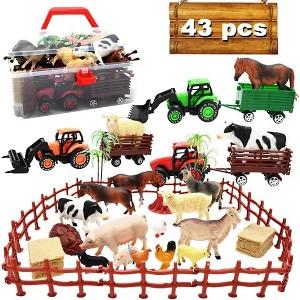 24-Piece Safari & Zoo Animal Figures Set, Realistic Plastic Toys for Educational Play and Birthday Party Supplies - 1 of 4
