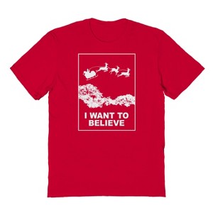 Famous In Real Life Men's I Want To Believe Short Sleeve Graphic Cotton T-Shirt - 1 of 3