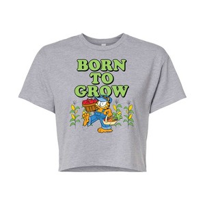 Women's - Garfield - Born To Grow Cropped Graphic T-Shirt - 1 of 4