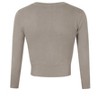 Women’s Cropped Cardigan 3/4 Sleeve Bolero Shrug for Dresses Lightweight Open Front Button Down Sweater - 2 of 4