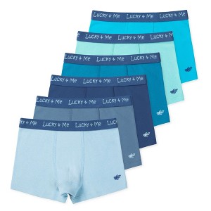 Lucky & Me Grayson Boys Organic Cotton Boxer Brief Underwear Multiple Colors and Sizes (6-Pack) - 1 of 4