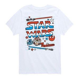 Boys' - Star Wars - Doodle Americana Short Sleeve Graphic T-Shirt - 1 of 4