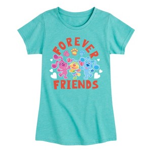 Girls' - Blue's Clues & You! - Magenta & Blue Fitted Short Sleeve Graphic T-Shirt - 1 of 3