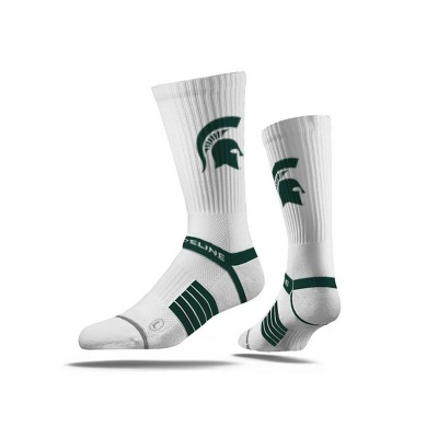 NCAA Michigan State Spartans Premium Knit Crew Socks - White