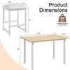 VECELO Kitchen Table and Chairs Set for 4, Dining Room Set with PU Chairs/Stools, Heavy-Duty Frame for Small Spaces, Brown/Black - 2 of 4